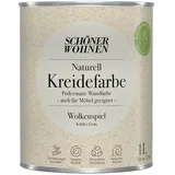 SCHÖNER WOHNEN-Farbe Naturell Wandfarbe Kreidefarbe  (Wolkenspiel - kühles Grau, Matt, 1 l, Konservierungsmittelfrei)