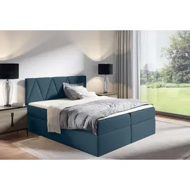 99rooms Emma Boxspringbett 140x200 cm Strukturstoff INARI Türkis