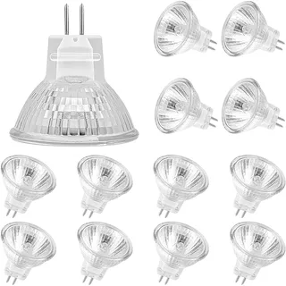 Simusi GU4 Halogen Leuchtmittel, MR11 12V 20W Halogen, MR11 Halogen 20W Deckenglühbirnen 2 Pin Dimmbar, Halogen Spot Glühbirnen, Halogen Reflektor 2700K Warmweiß, 12er Pack