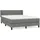 vidaXL Boxspringbett 140 x 200 cm Dunkelgrau