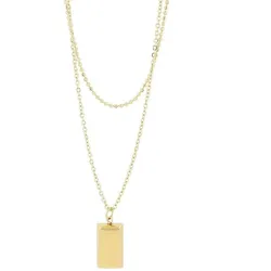 Kette mit Anhänger ADELIA ́S, gold, Halsketten, Damen, unbekannt, Edelstahl