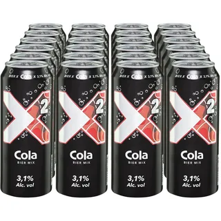 X2 Cola Bier Mix 3,1 % vol 0,5 Liter Dose, 24er Pack