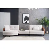 aea Ecksofa Couch Sofa L-Form Sofa Modular Kissen Modern Design Eckcouch - Beige