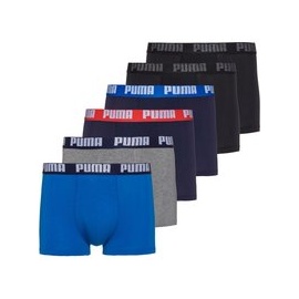 Puma Basic Boxershorts blue/black S 6er Pack