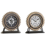 DKD Home Decor Tischuhr aus Metall, Weiß, MDF (30,5 x 12 x 31 cm) (2 Stück) (Referenz: S3026594)