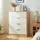 [en.casa] Kommode Varkaus 90 x 70 x 40 cm Eichenoptik / Weiß