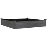 vidaXL Hochbeet mit Einsatz 120 x 120 x 25 cm Grau