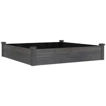 vidaXL Hochbeet mit Einsatz 120 x 120 x 25 cm Grau