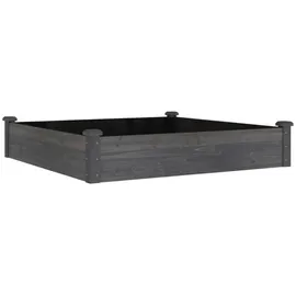 vidaXL Hochbeet mit Einsatz 120 x 120 x 25 cm Grau