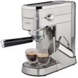 First Austria TZS First Austria Siebträgermaschine elektrisch silberfarben + 2 doppelwandige Glasbecher