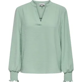Only Blusenshirt ONLMETTE V-Neck LS Smock Top Jadeite S