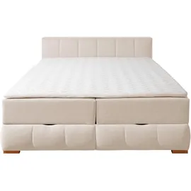 Home Affaire Boxbett HOME AFFAIRE "Chelles", beige (beige, natur), B:187cm L:225cm, Komplettbetten, inkl. Topper und Bettkasten