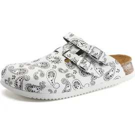 Birkenstock Kay Superlauf, Birko-Flor, Paisley Black/White, schmal, 38
