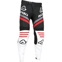 Acerbis Linear Lugo, Textilhose - Schwarz/Weiß/Rot/Grau - 36