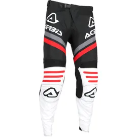 Acerbis Linear Lugo, Textilhose - Schwarz/Weiß/Rot/Grau - 36