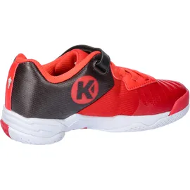 Kempa Unisex Kinder Wing 2.0 Junior Handballschuhe, Sportschuhe, Turnschuhe, Schwarz Rot,