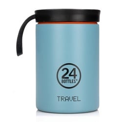 24Bottles Travel Tumbler Powder Blue - Fill & Go Lid 350ml