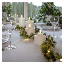 Star Trading LED Stumpenkerze 15 cm weiß