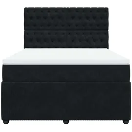vidaXL Boxspringbett 140 x 200 cm Schwarz
