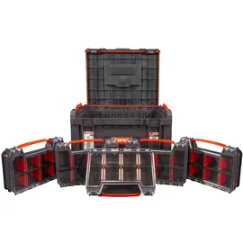 QBRICK System PRO Werkzeugkasten 2.0 + 5 x PRO Organizer mehrfarbig