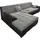 DOMO collection Ecksofa Treviso, wahlweise mit Bettfunktion, incl. Zierkissen, schwarz