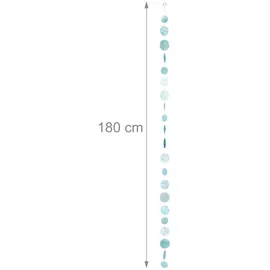 Relaxdays Capiz Girlande 4er Set, Türkis