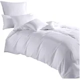 Traumschlaf Uni Tencel Lyocell Weiß 135 x 200 cm + 80 x 80 cm