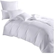 Traumschlaf Uni Tencel Lyocell Weiß 135 x 200 cm + 80 x 80 cm