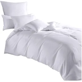 Traumschlaf Uni Tencel Lyocell Weiß 135 x 200 cm + 80 x 80 cm
