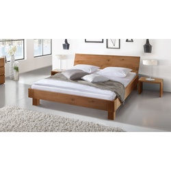 Einzelbett Costa Rica - 90x220 cm - Eiche cognac - Fußhöhe 30 cm