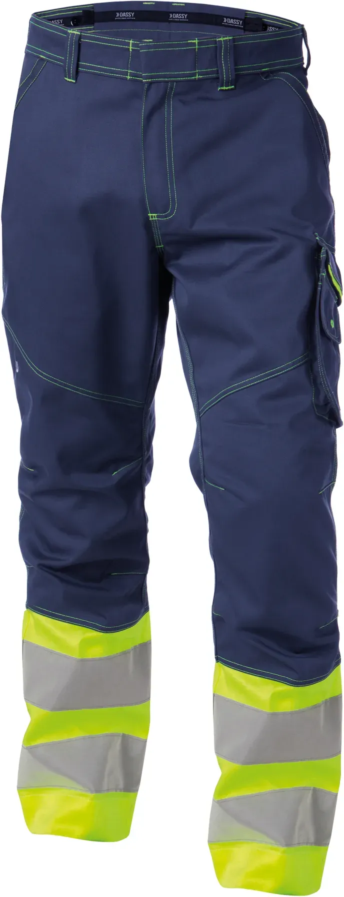 DASSY® Phoenix Warnschutz Bundhose - dunkelblau/neongelb - 48-5cm