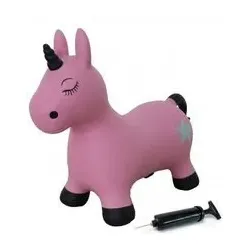 JAMARA 460453 Hüpftier Einhorn pink mit Pumpe