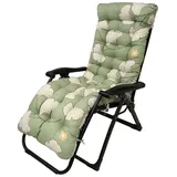 Zyronn Liegenauflage Auflage Gartenliege 170x53x8 cm, Auflagen für Deckchair, Polsterauflage für Sonnenliege, Gartenmöbel mit Einstellband