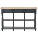 vidaXL Konsolentisch Schwarz 120x30x76 cm MDF