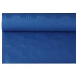 Papstar Damasttischtuch, (B)1,2 x (L)8 m dunkelblau