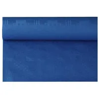 Papstar Damasttischtuch, (B)1,2 x (L)8 m dunkelblau