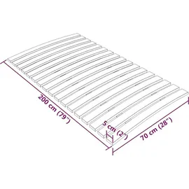 vidaXL Lattenrost mit 17 Latten Federholzrahmen 70 x 200 cm