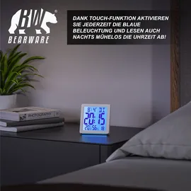Bearware Wecker digital weiß