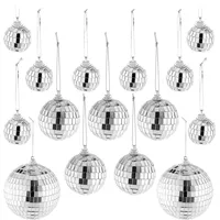 Relaxdays Mini Discokugel 15er Set Silber