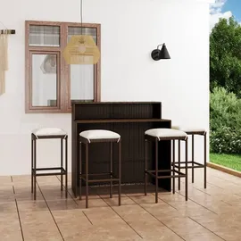 vidaXL Gartenbar Set 5-tlg. Braun