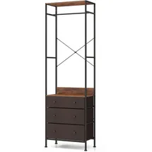 Costway Garderobenständer 55 x 28 x 176 cm Braun