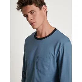 CALIDA Relax Essentials 2 tlg. mit eingefasstem Rundhalsausschnitt blau