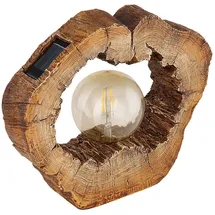 GLOBO Solarleuchte Kunststoff 30,5x8,5x25,5 cm 1x LED warmweiß braun
