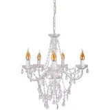 NÄVE Cecilia 5-flg. 52 cm weiß Metall Kunststoff