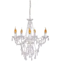 NÄVE Cecilia 5-flg. 52 cm weiß Metall Kunststoff