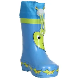 Playshoes Gummistiefel Krokodil Blau/Orange 26,5