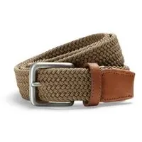 JACK & JONES Gürtel Woven Belt Materialmix 80 cm Beige