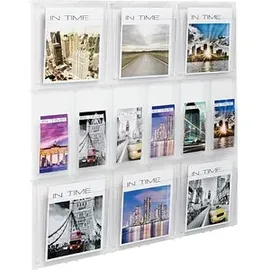 Helit Wandprospekthalter the placativ transparent DIN A4, 1/3 DIN A4 85,2 x 5,4 x 97,8 cm, 1 St.