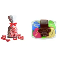 Lindt LINDOR Beutel Herzen Milch, Vollmilch-Schokolade in Herz-Form mit unendlich zartschmelzender Füllung zum Verschenken und Dekorieren, 500 g & Vollmilchschokolade in Herzform, 15 Stück, (1 x 300g)