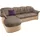 DOMO collection Ecksofa FLORES Kunstleder 3-Sitzer Beige/Braun